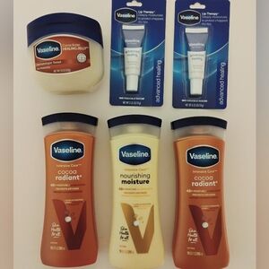 Vaseline Bundle Cocoa Radiant Lotion, Jelly, and Lip Therapy Set 6 Piece